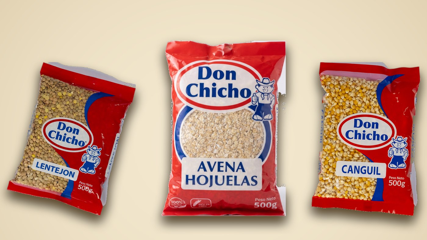 Fundas Don Chicho de lenteja, avena en hojuelas y canguil